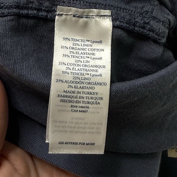 Faherty Arlie Day & Trade Shorts Women's XS Blue Linen Blend Stretch Pull On - Picture 8 of 10